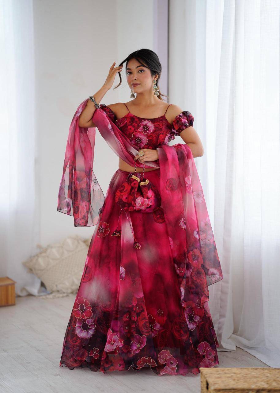 SC 318 Organza Wholesale designer lehengha choli dealer